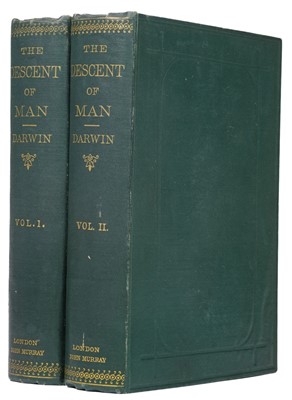 Lot 106 - Darwin (Charles). The Descent of Man, 2 volumes, 1st edition, 2nd issue, London: John Murray, 1871