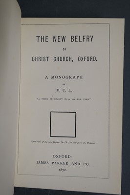 Lot 402 - Dodgson, Charles Lutwidge, ‘Lewis Carroll’. The New Belfry of Christ Church, Oxford