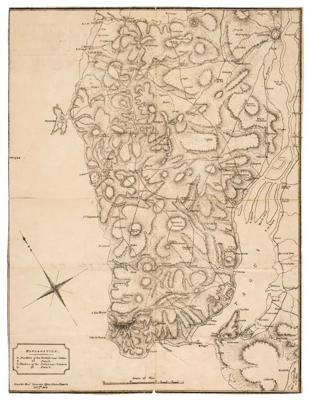 Lot 154 - Peninsula War. Military Campaign Map of the