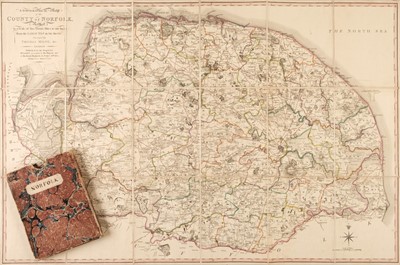 Lot 112 - Norfolk & Suffolk. Three folding maps, 18th & 19th century