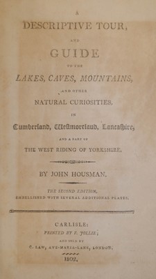 Lot 352 - Housman (John). A Descriptive Tour, and Guide to the Lakes, Caves, 1802