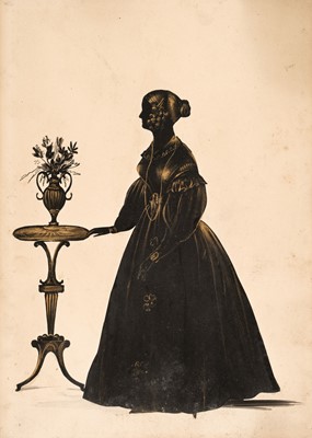 Lot 239 - Silhouettes. A Victorian silhouette, mid 19th century, Malmesbury, Wiltshire interest