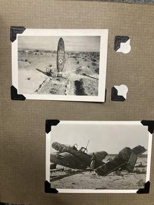 Lot 262 - RAF Photographs. A WWII RAF Middle East photograph album and first day covers