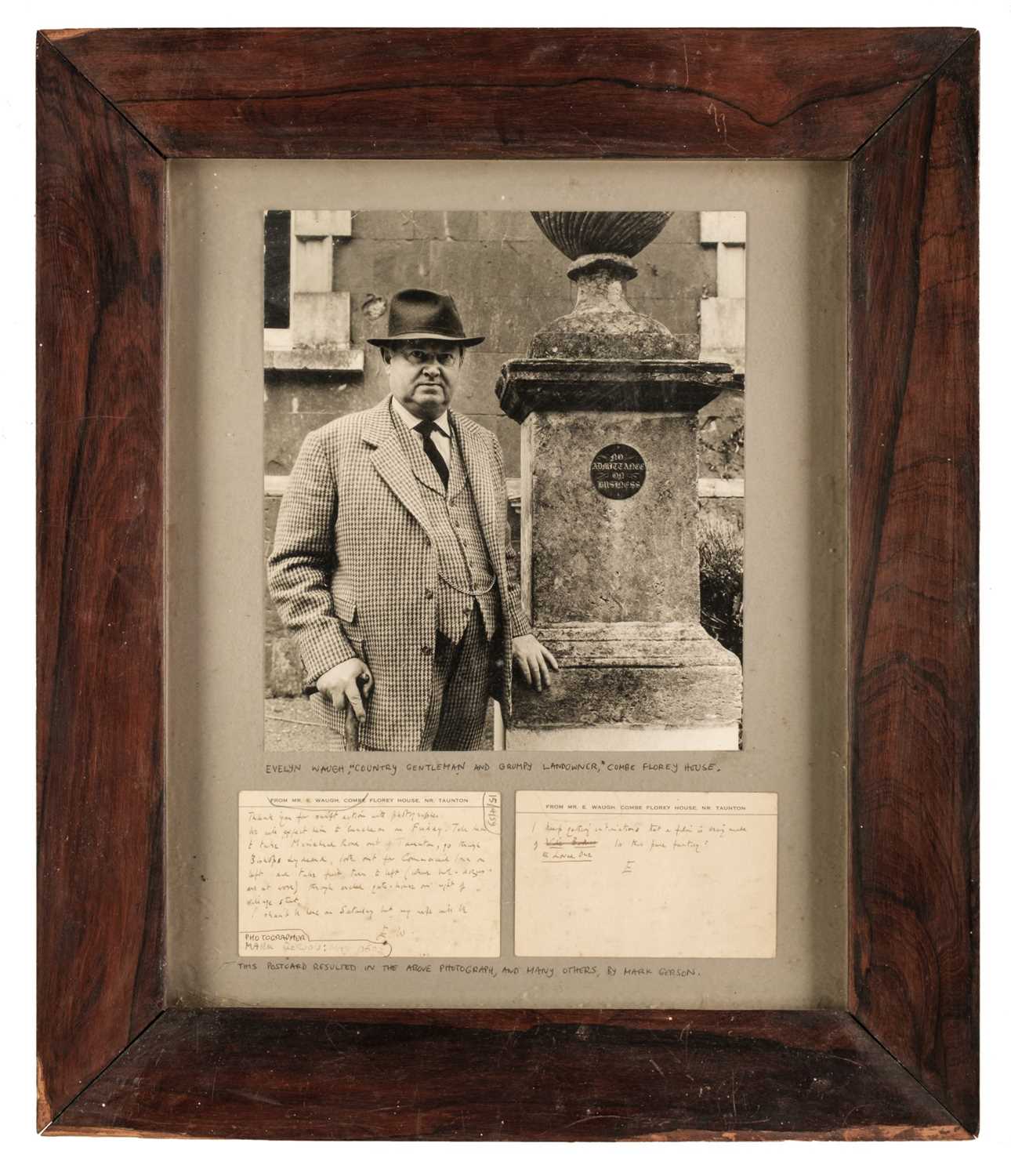 Lot 576 - Evelyn Waugh (1903-1966). Photographic portrait of the author by Mark Gerson, circa 1962