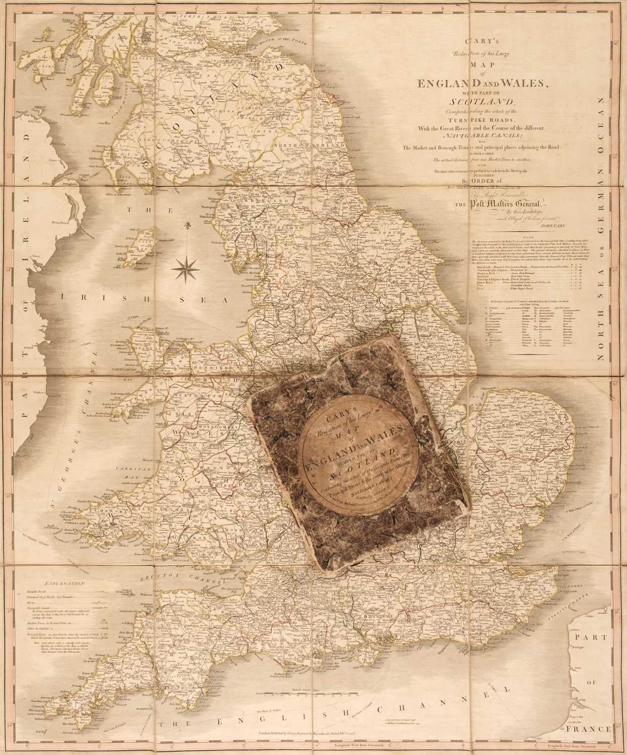 Lot 94 - Cary (John). Cary's Reduction of his Large Map of England and Wales with part of Scotland, 1796