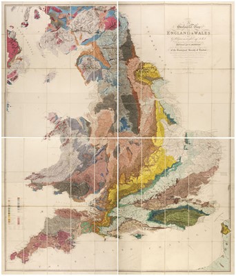 Lot 155 - Greenough (G. B.). A Physical and Geological Map of England & Wales..., 1865