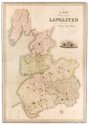 Lot 168 - Lancashire. Hennet (G.). A Map of the County Palatine of Lancaster, 1830