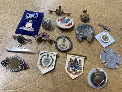 Lot 80 - Military Badges. A good collection of Boer War and WWI sweetheart badges