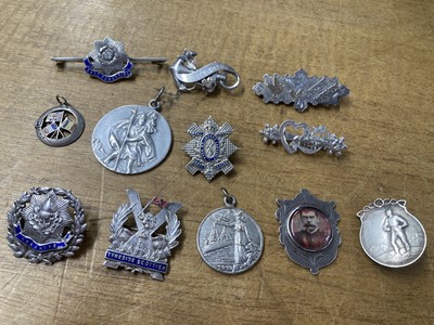 Lot 80 - Military Badges. A good collection of Boer War and WWI sweetheart badges