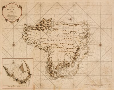 Lot 181 - Mauritius. Van Keulen (Johannes), Paskaart van t' Eyland Mauritius..., circa 1705