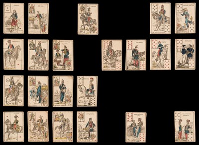 Lot 343 - French playing cards. French army pack, Paris: Henry & Cie, circa 1855, & 1 other