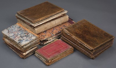 Lot 217 - Book Boards. A selection of old book boards, 18th/19th century