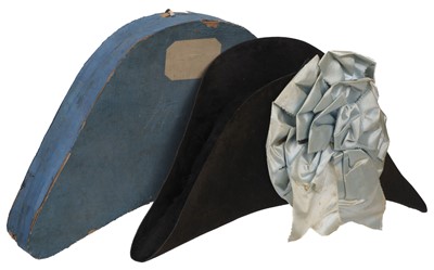 Lot 318 - Clothing. A cocked hat belonging to Charles Wykeham Martin of Leeds Castle (1801-1870)