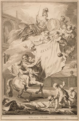 Lot 329 - La Gueriniere (François Robichon de). Ecole de Cavalerie, 2nd enlarged edition, Paris: Huart et Moreau, 1751