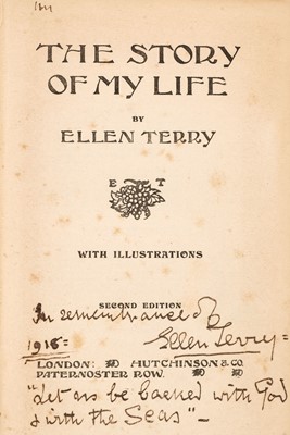 Lot 65 - Terry (Ellen). The Story of My Life, 2nd edition,  [1909]