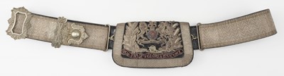 Lot 95 - Pouch and Belt. A Victorian Royal Artillery Officer's pouch and belt