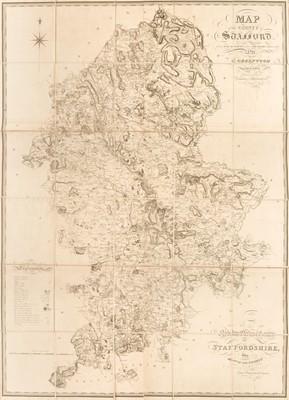 Lot 117 - Staffordshire. Greenwood (C.). Map of the County of Stafford from Actual Survey..., 1820