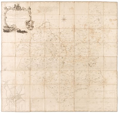 Lot 106 - Leicestershire. Prior (John), Map of Leicestershire from an Actual Survey...