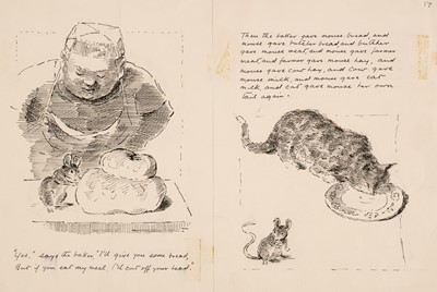 Lot 495 - Ardizzone (Edward, 1900-1979). The Cat and the Mouse, pen and ink