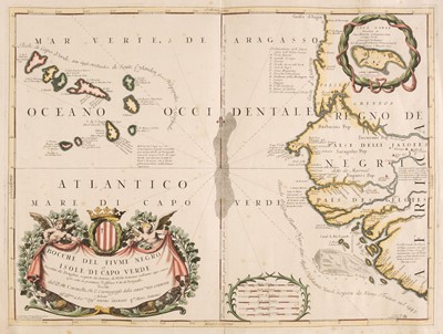 Lot 93 - Cape Verde Islands. Coronelli (V. M.) Bocche del Fiume Negro et Isole di Capo Verde, circa 1690