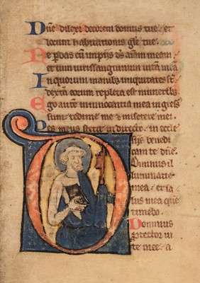 Lot 254 - Illuminated Psalter. Manuscript Psalter, Flanders or North-East France, late 13th-century