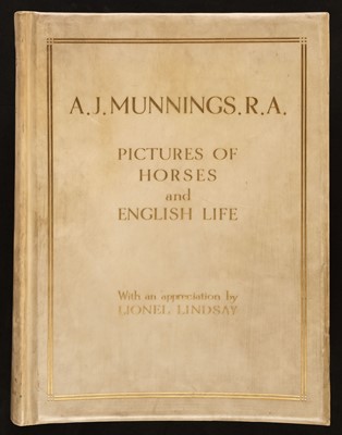 Lot 19 - Munnings (Alfred James). Pictures of Horses and English Life, limited edition, 1927