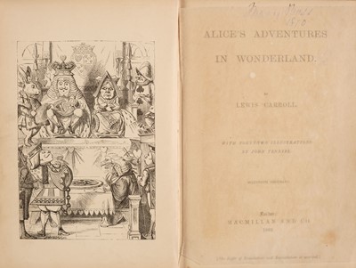 Lot 80 - Carroll (Lewis). Alice's Adventures in Wonderland, London: Macmillan and Co, 1869