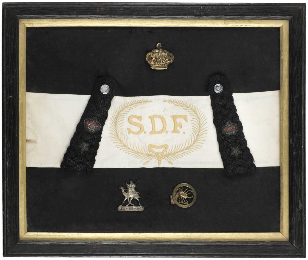 Lot 104 - Sudan Defence Force. A collection of mementoes belonging to "Brigadier" S.T. Goode