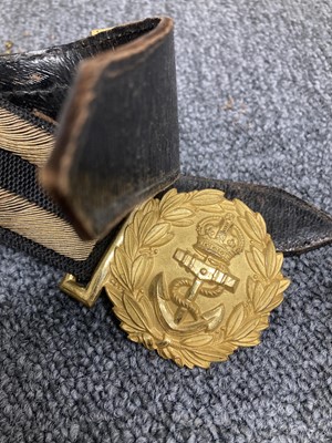 Lot 81 - Military Belts. An Edwardian belt of the 9th Lancers and other belts