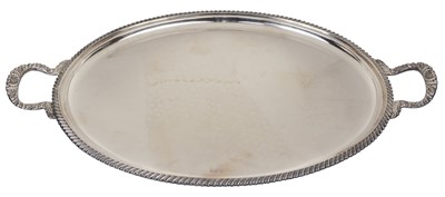 Lot 516 - Tray. A silver tray by Pinder Brothers, Sheffield, 1962