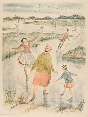 Lot 270 - Lines (Vincent, 1909-1968). Skating, 1938, colour lithograph..., and one other