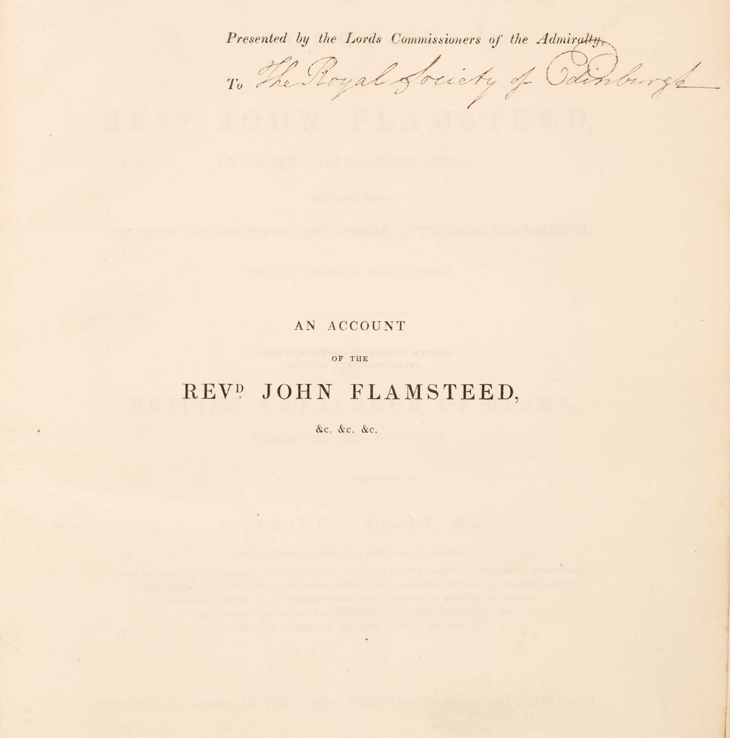 Lot 339 Baily (Francis). An Account of the Revd.