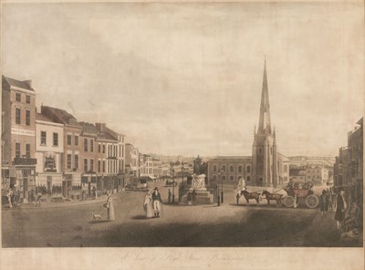 Lot 207 - Birmingham. Stadler (J. C.), A View of the High Street, Birmingham, published T. Hollins, 1812