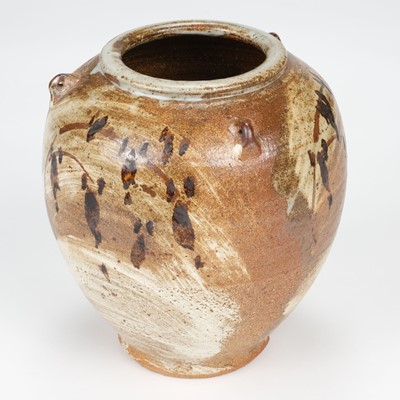 Lot 408 - Malone (Jim, 1946-). A large lugged stoneware jar