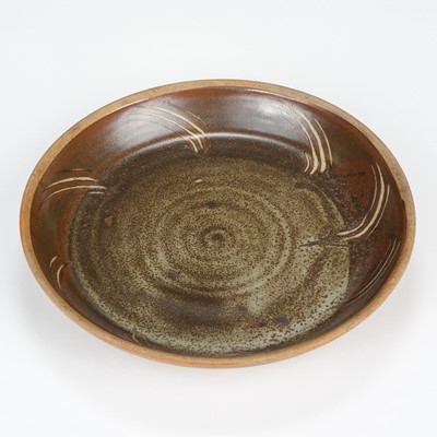 Lot 398 - Leach (David, 1911-2005). A large shallow stoneware bowl for Leach Pottery