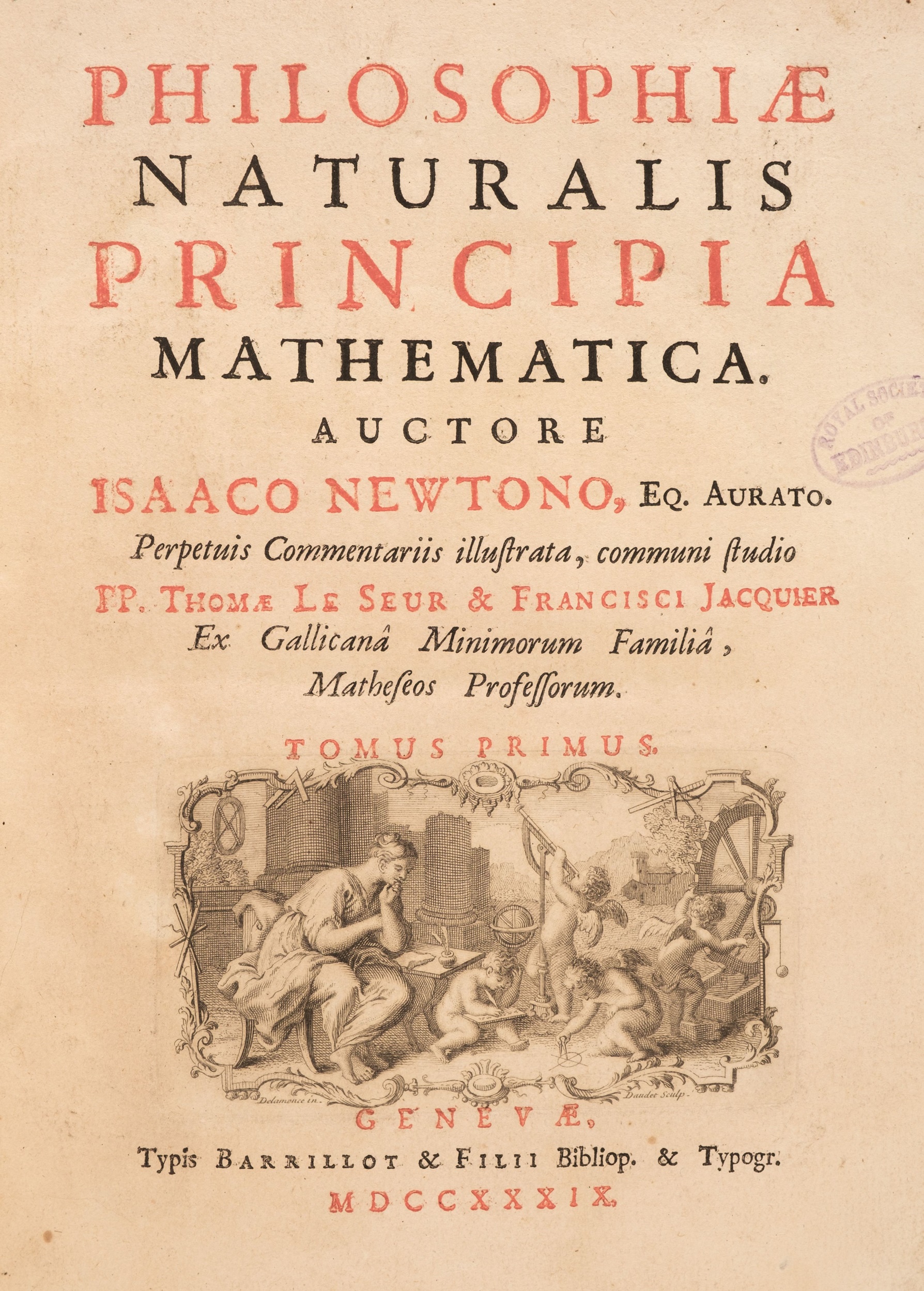 Lot 323 - Newton (Isaac). Philosophiae Naturalis