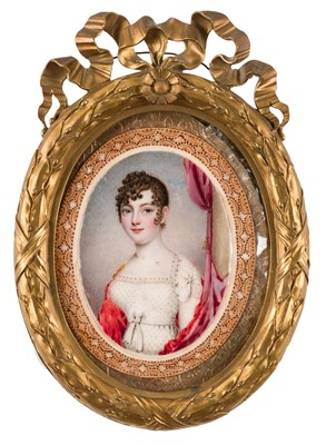 Lot 130 - French School. Portrait miniatures of young Gentlewomen, circa 1810