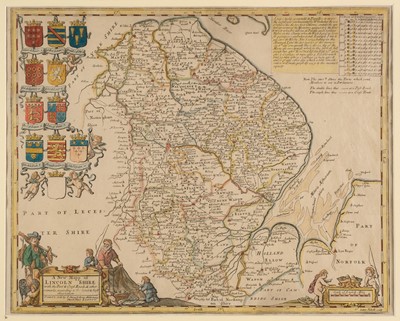 Lot 171 - Lincolnshire. Sutton Nicholls (engraver), A New Mapp of Lincoln Shire..., C. Dicey, circa 1770