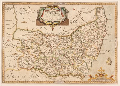 Lot 196 - Suffolk. Smith (William), A New Mapp of the County of Suffolk..., circa 1713