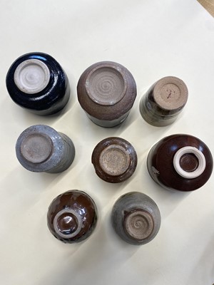 Lot 429 - Studio Pottery. A collection of stoneware yunomi and beakers