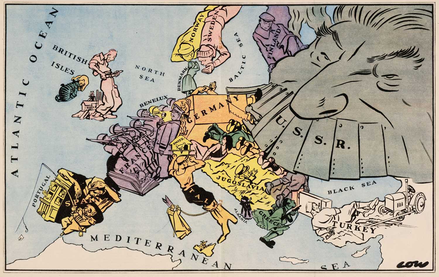 Deviantart Cold War Map Lot 153 - Europe. Low (David), Untitled Satirical Map