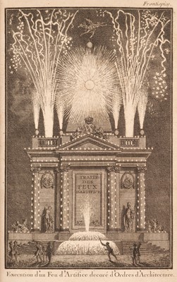 Lot 328 - Frezier (Amedee Francois). Traité des feux d'artifice pour le spectacle, 1747