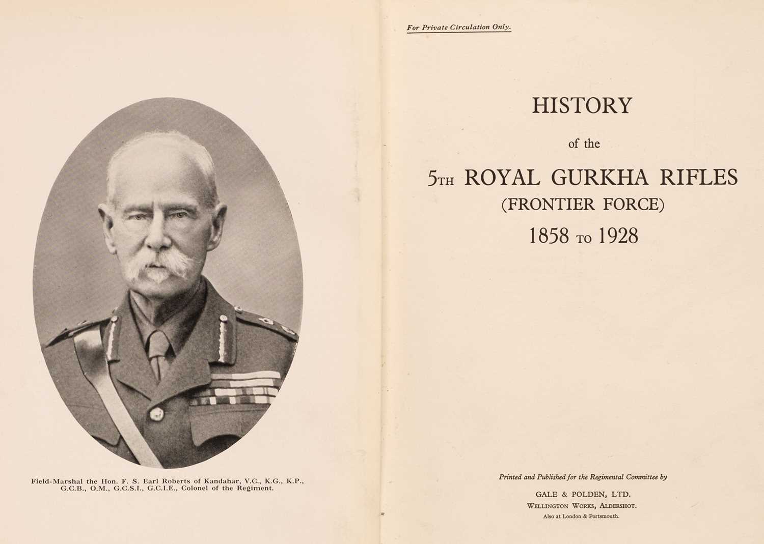 Lot 21 - Royal Gurkha Rifles. History of the 5th Royal
