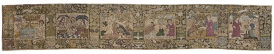 Lot 344 - Embroidered Panel. Scenes from the Life of Christ, probably Swiss or South German, early 17th c.