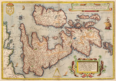 Lot 140 - British Isles. Ortelius (Abraham), Angliae, Scotiae et Hiberniae..., Amsterdam, [1573]