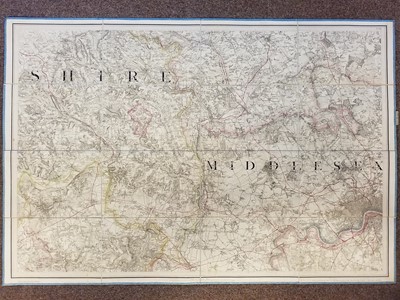 Lot 187 - Ordnance Survey. 83 (of 85) sheets, on a scale of 1 inch to the mile, 'Old Series', 1804 - 24