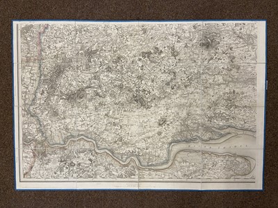 Lot 187 - Ordnance Survey. 83 (of 85) sheets, on a scale of 1 inch to the mile, 'Old Series', 1804 - 24