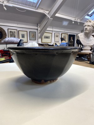 Lot 407 - Malone (Jim, 1946-). A large cut-sided stoneware bowl