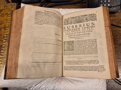 Lot 292 - Eusebius of Caesarea. The Ancient Ecclesiasticall Histories, 4th edition, 1636-37