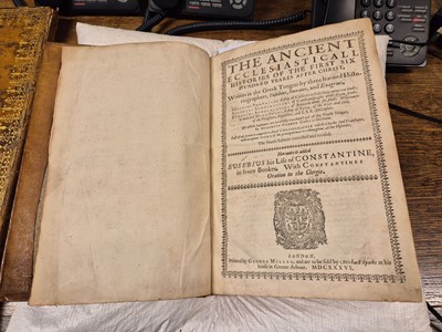 Lot 292 - Eusebius of Caesarea. The Ancient Ecclesiasticall Histories, 4th edition, 1636-37
